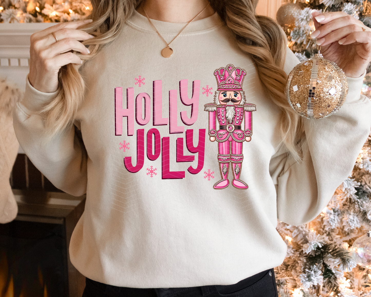 Holly Jolly Pink Nutcracker DTF TRANSFER