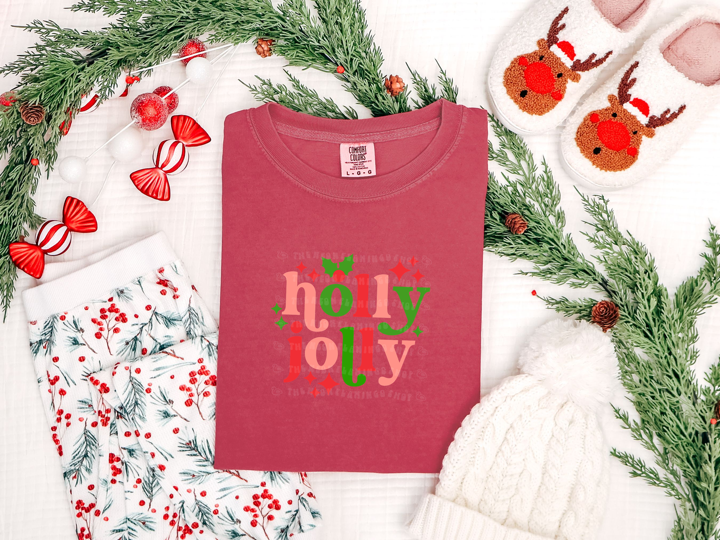 Holly Jolly Retro Sparkle DTF TRANSFER