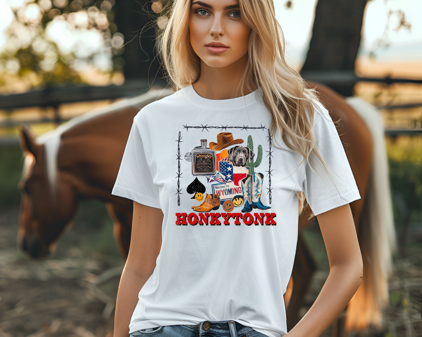 Honky Tonk Collage DTF TRANSFER