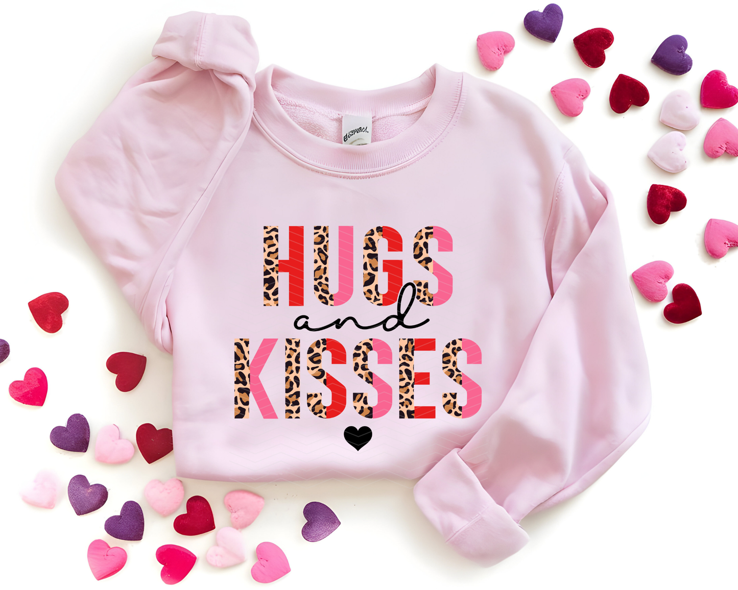 Hugs & Kisses Half Leopard DTF TRANSFER