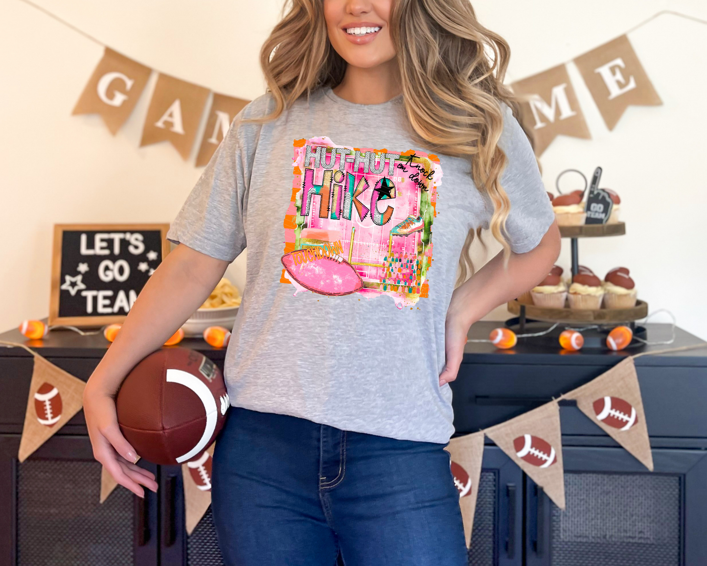 Hut Hut Hike Brushstroke Pink DTF TRANSFER