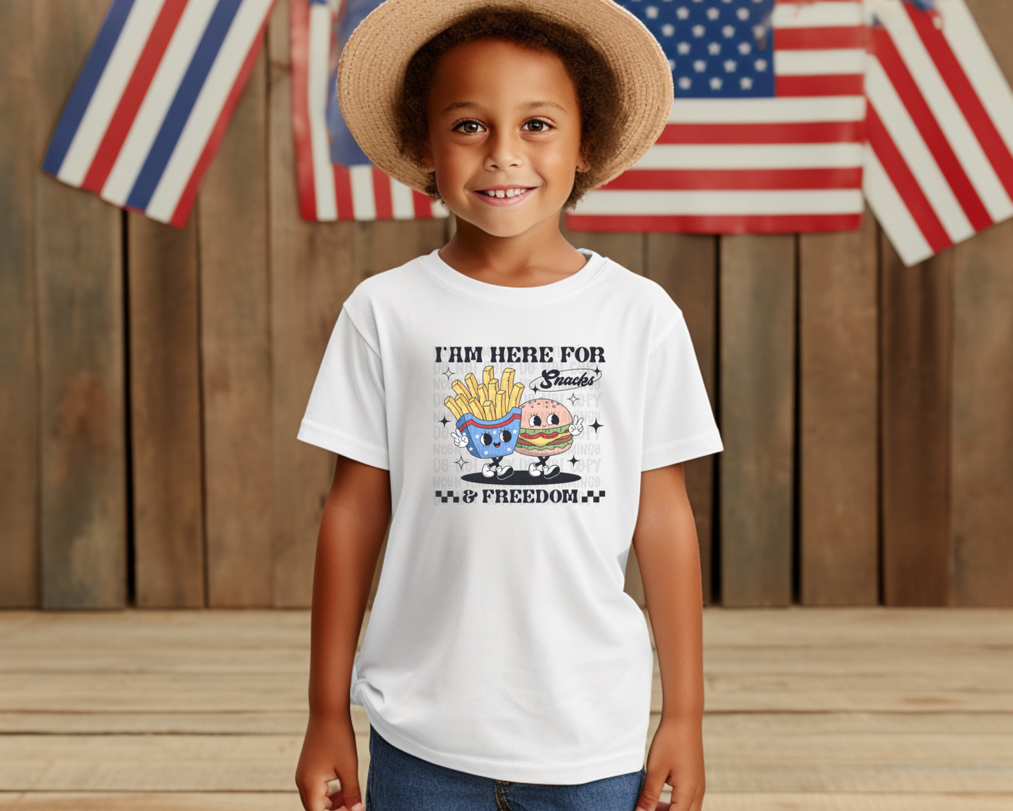 I am here for Snacks & Freedom DTF TRANSFER