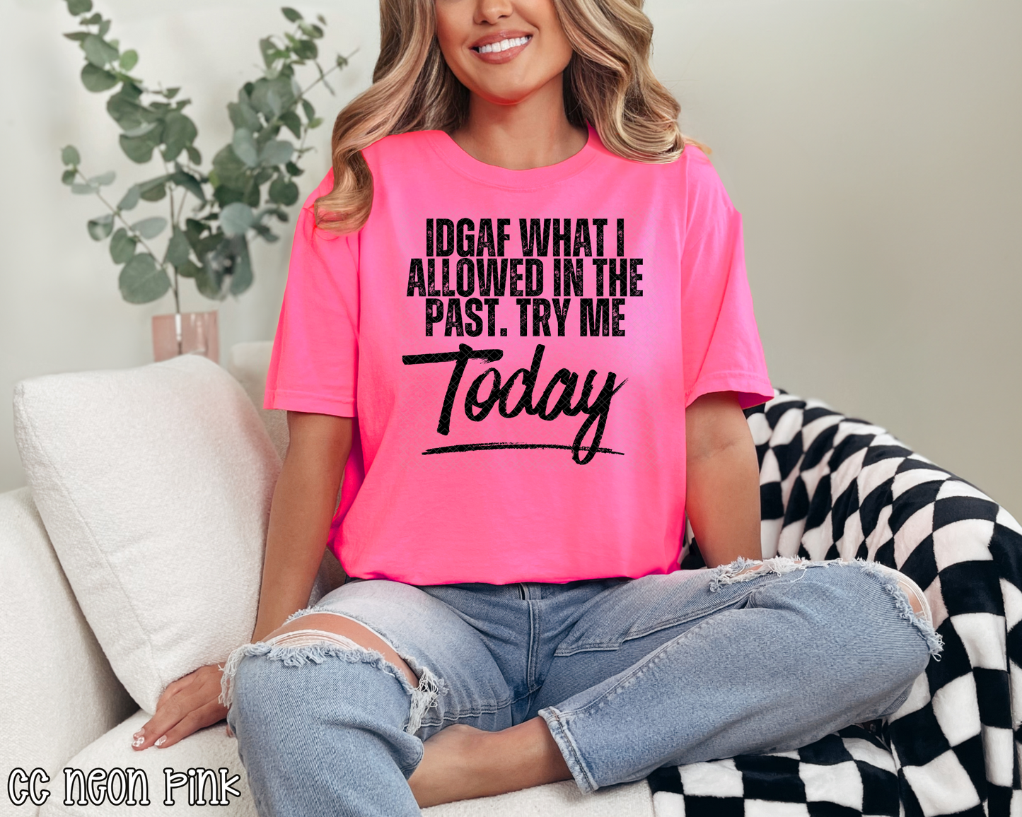 IDGAF What I Allowed In The Past. Try Me Today DTF TRANSFER