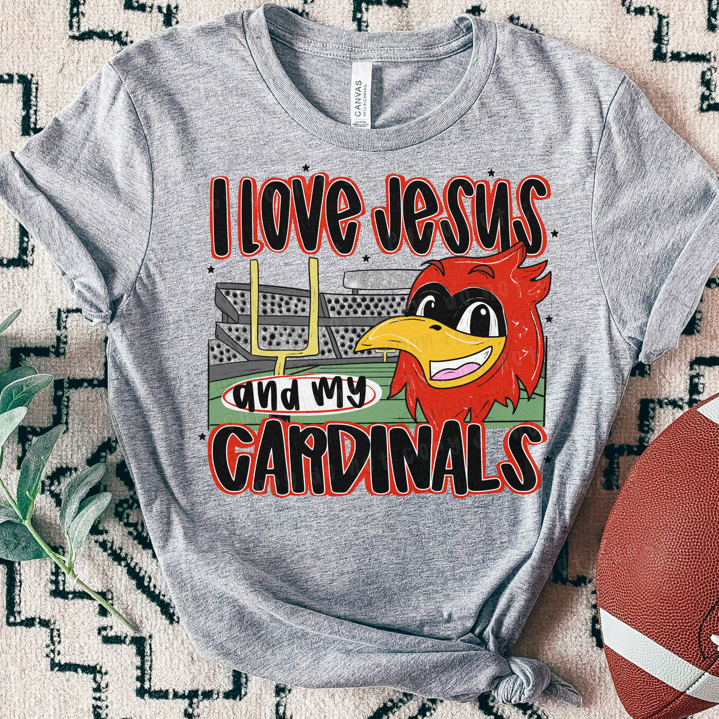 I Love Jesus & My Mascot | Customizable | DTF TRANSFER