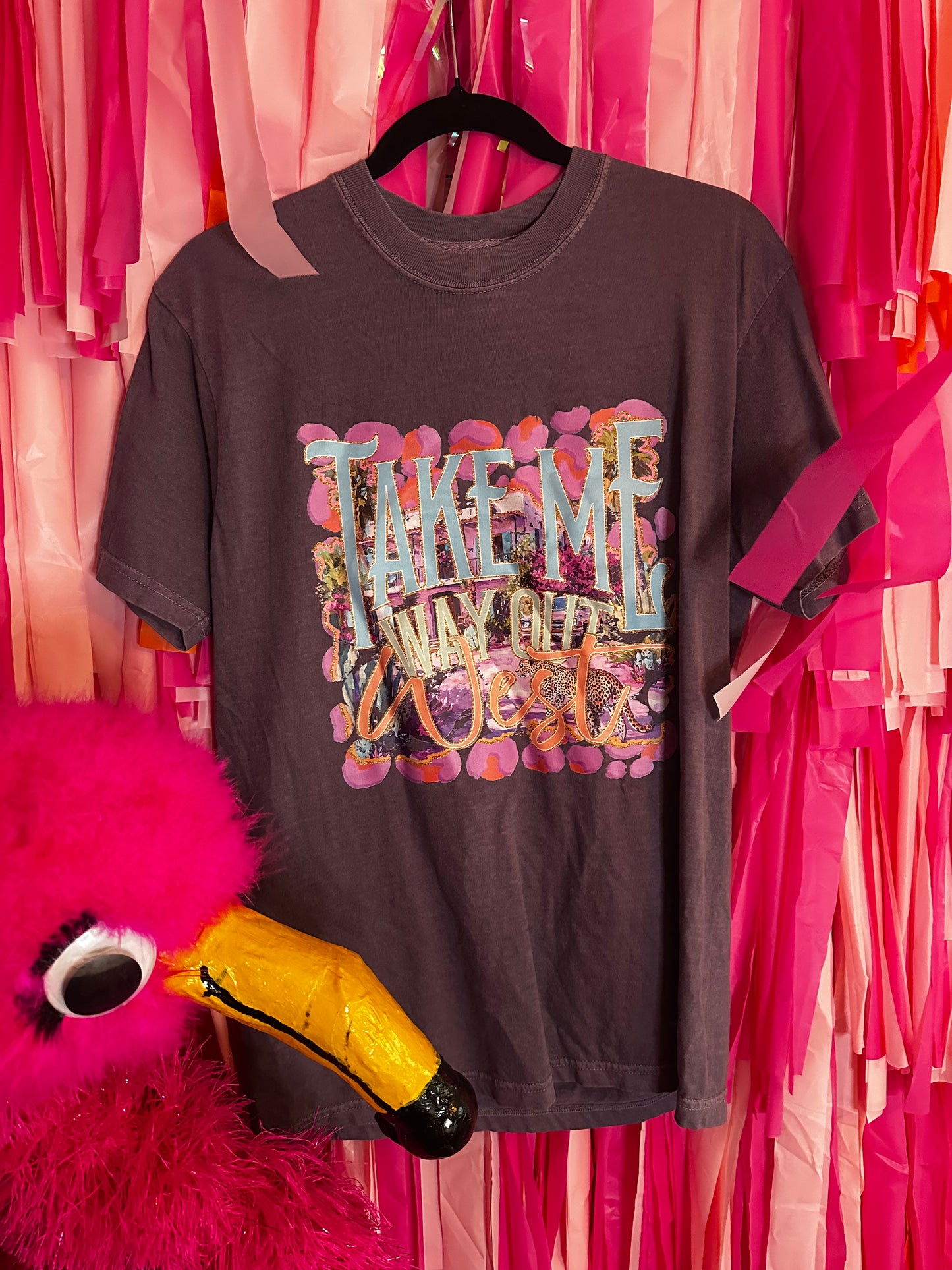 Take Me Way Out West Comfort Colors Wine