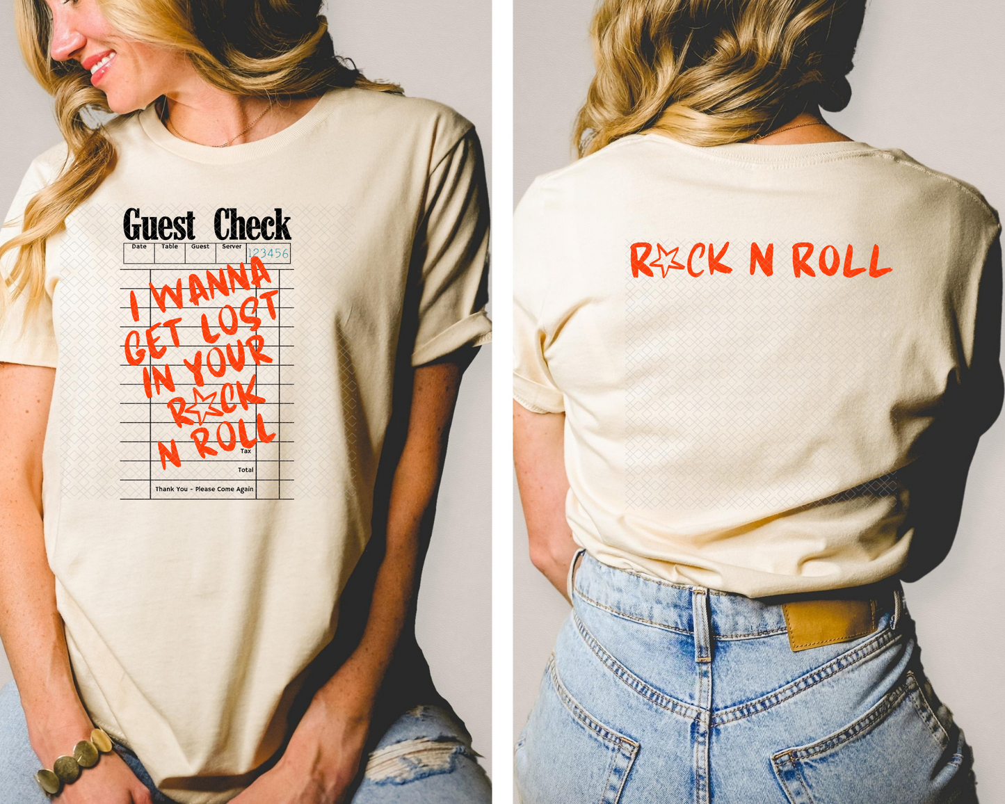 I Wanna Get Lost Guest Check DTF TRANSFER