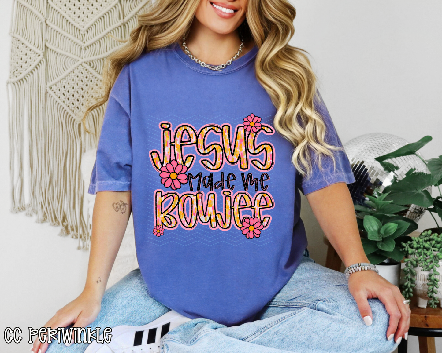 Jesus Made Me Boujee brushstroke DTF TRANSFER