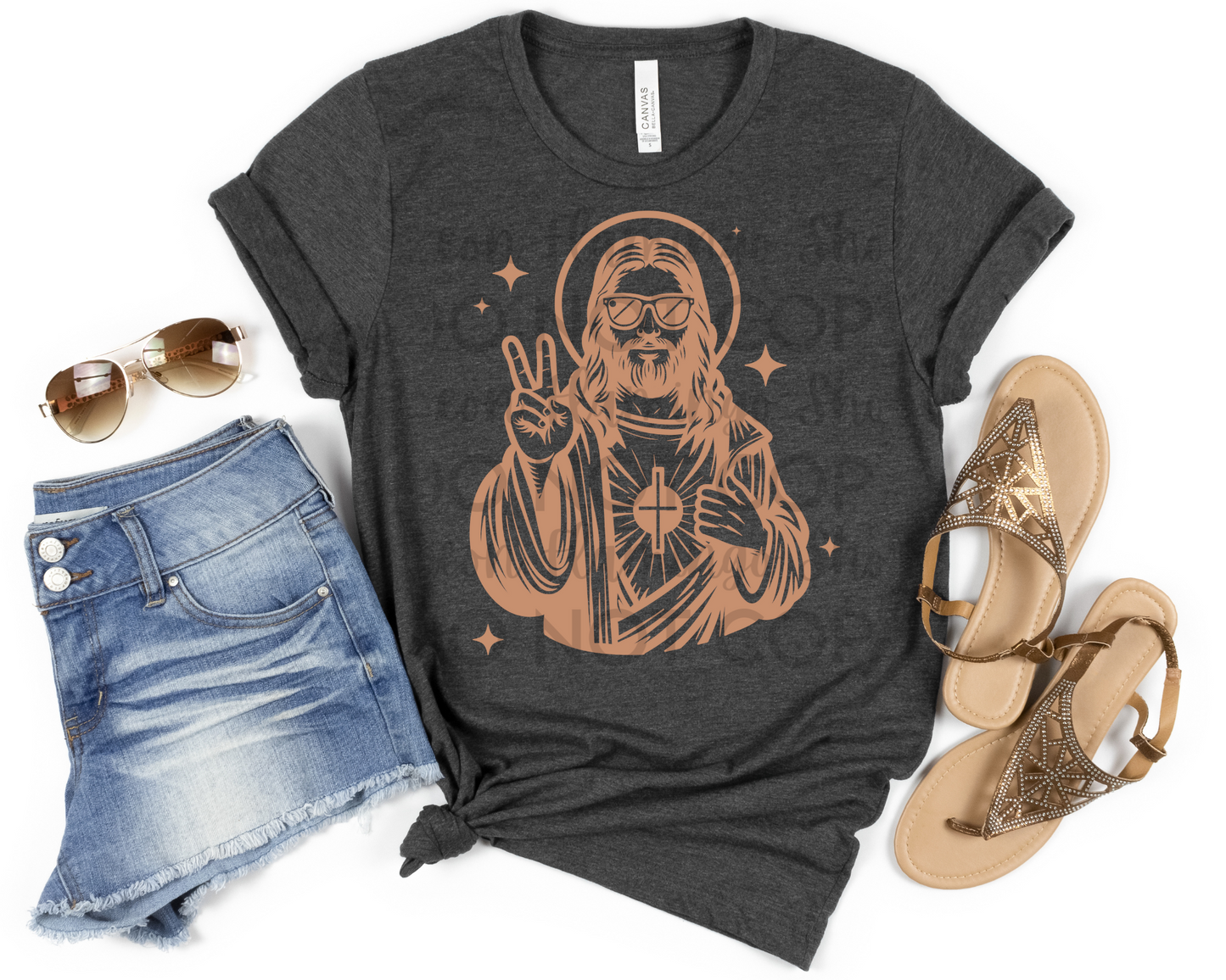 Jesus Peace tan
