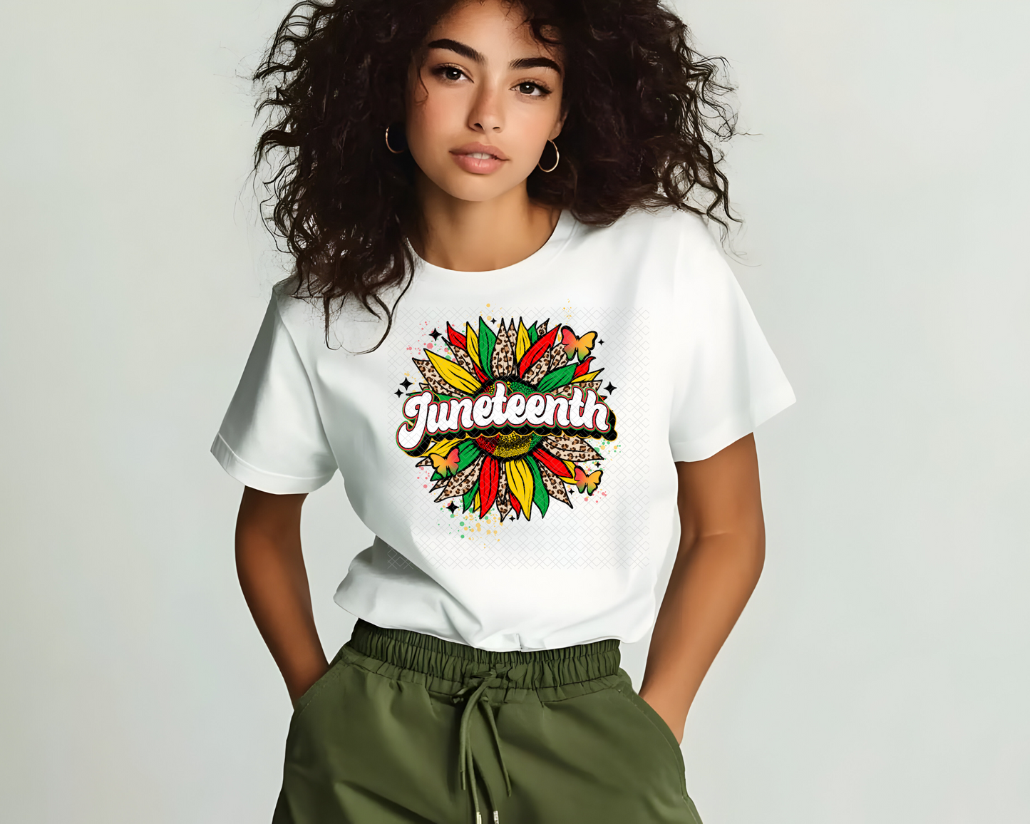 Juneteenth Sunflower DTF TRANSFER