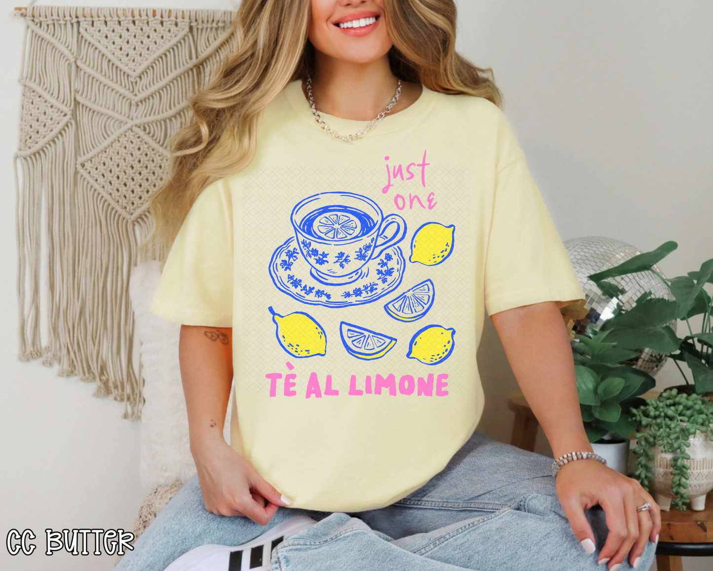 Just One Te Al Limone Hand Drawn Collection DTF TRANSFER