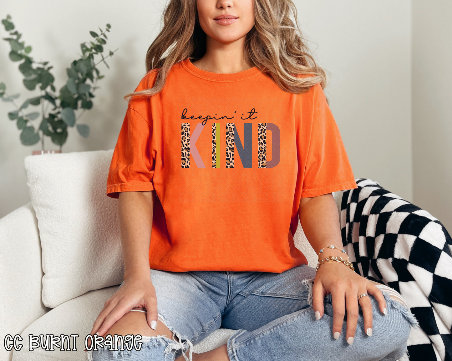 Keepin It Kind Half Leopard DTF TRANSFER
