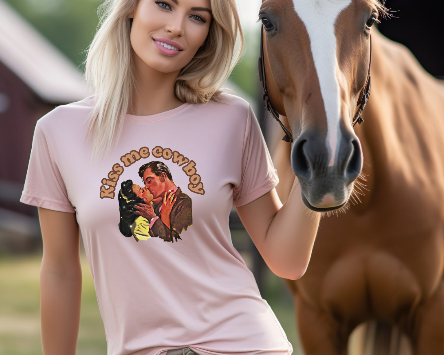 Kiss Me Cowboy DTF TRANSFER