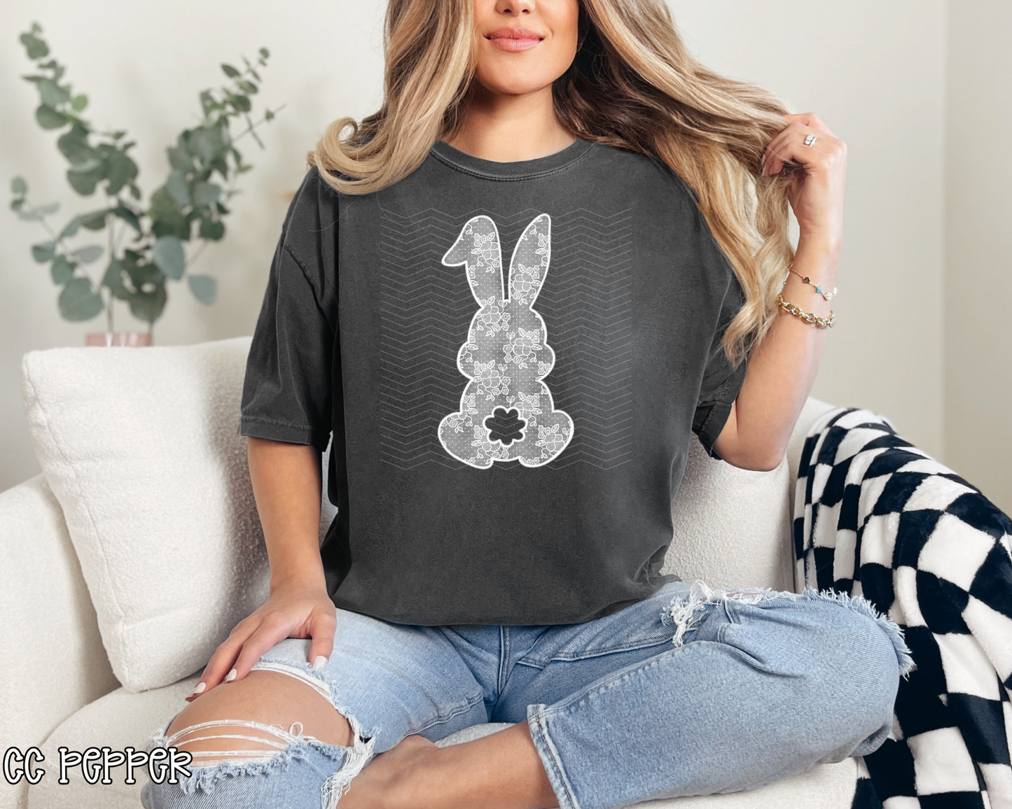 Lace Bunny DTF TRANSFER