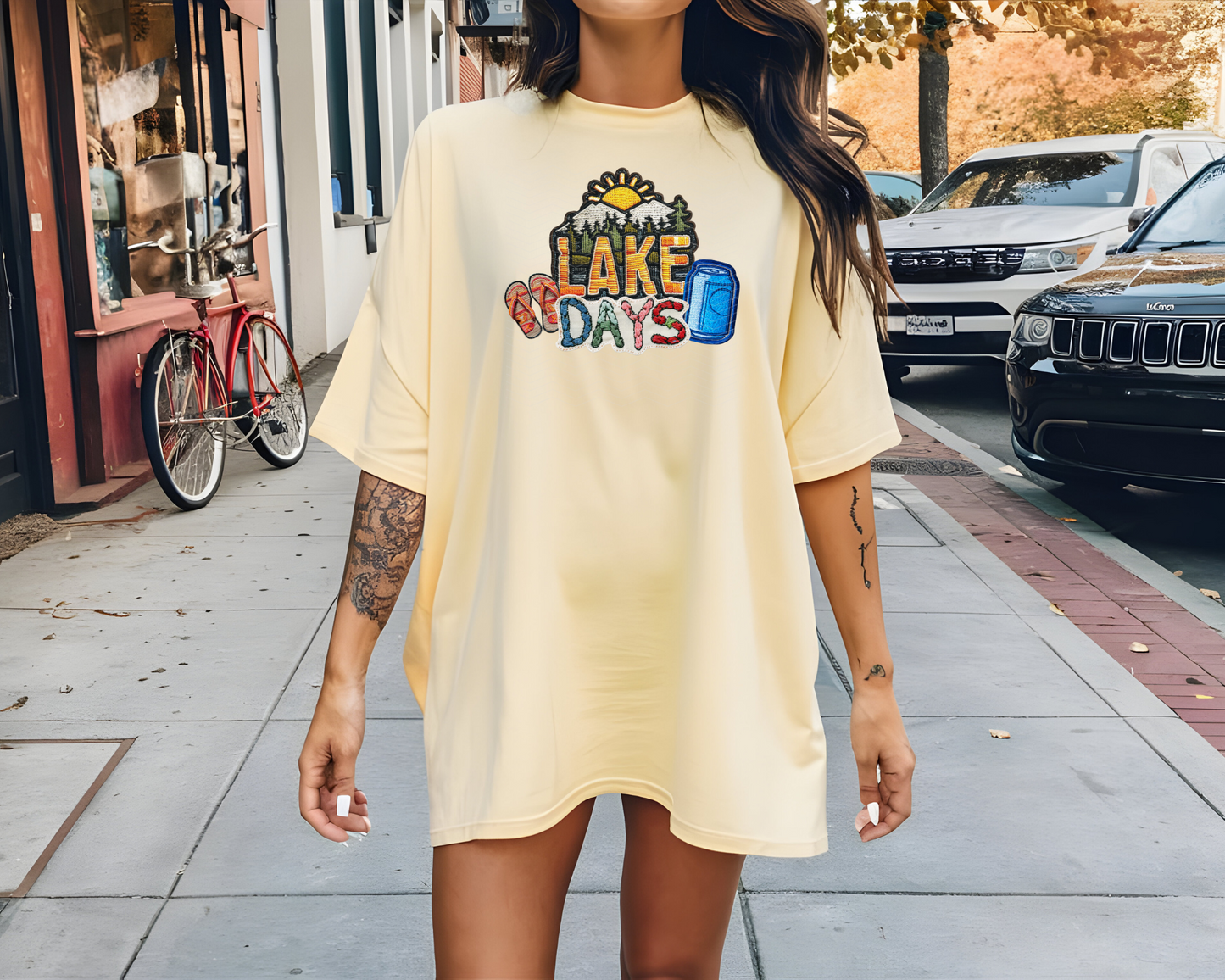 Lake Days Faux Embroidery DTF TRANSFER