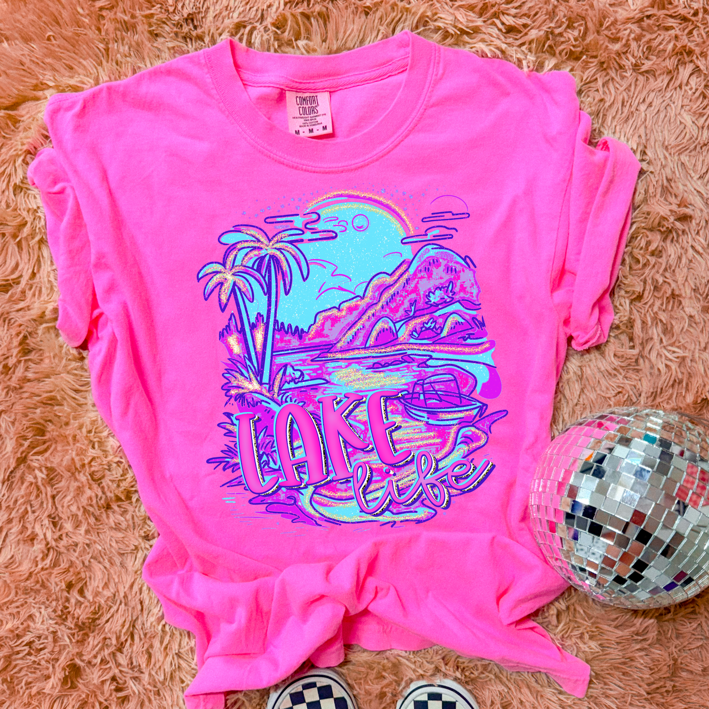 Lake Life Purple Glitter DTF TRANSFER