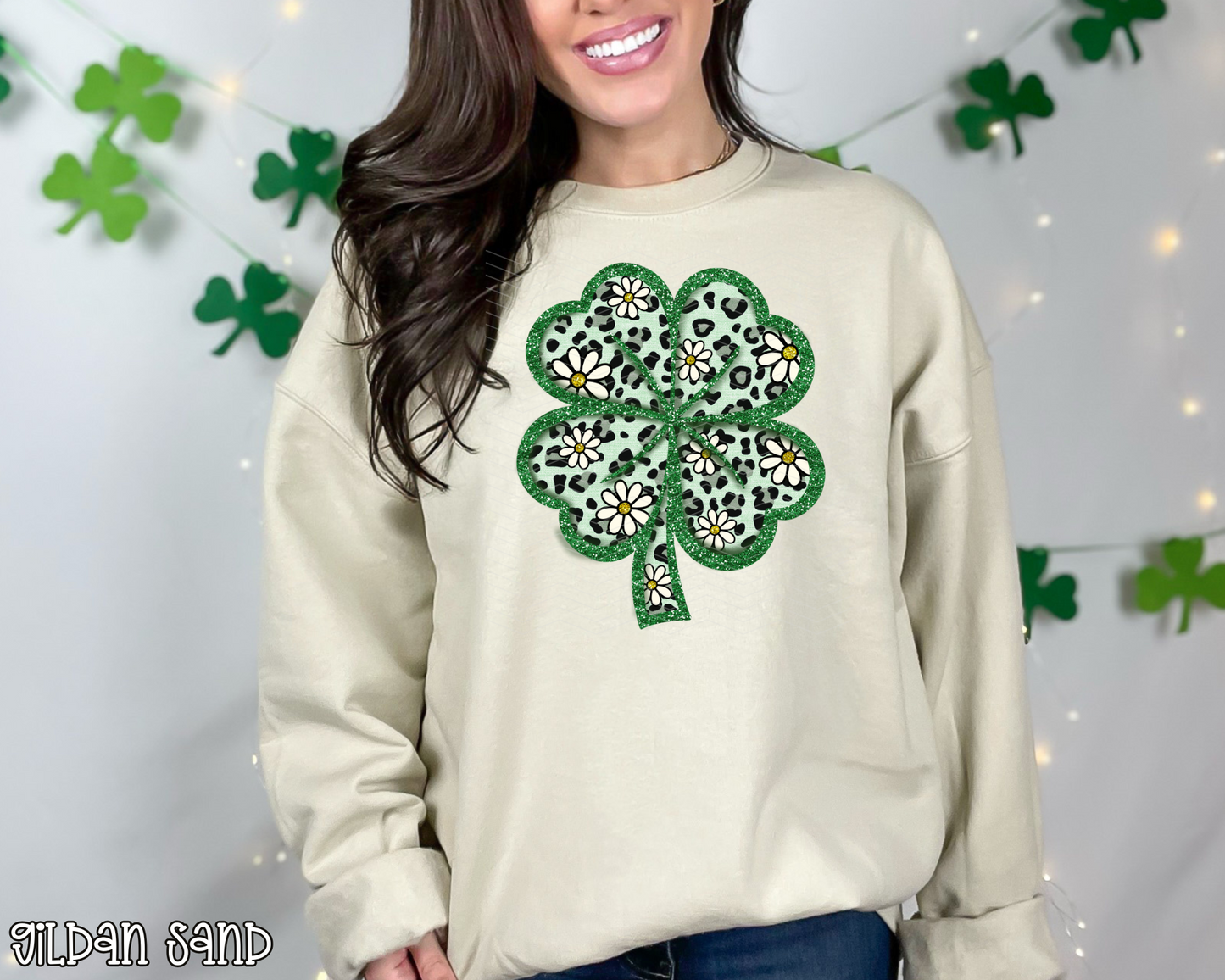 Leopard Daisy Clover DTF TRANSFER