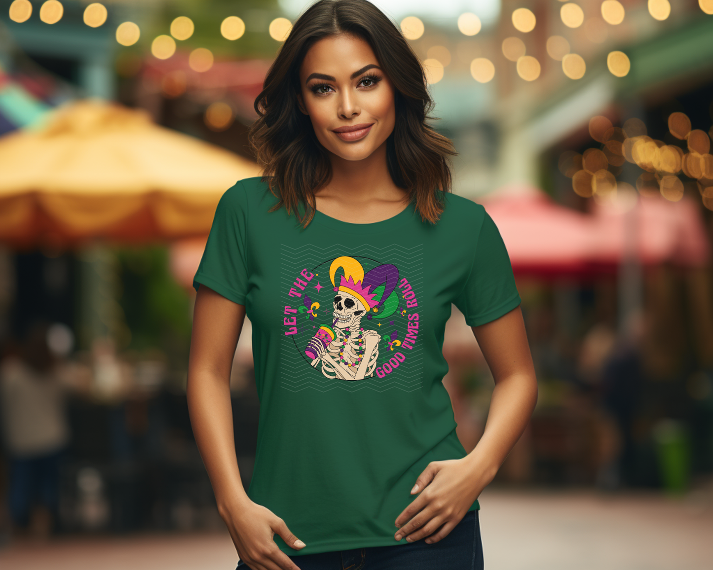 Let The Good Times Roll Skellie DTF TRANSFER