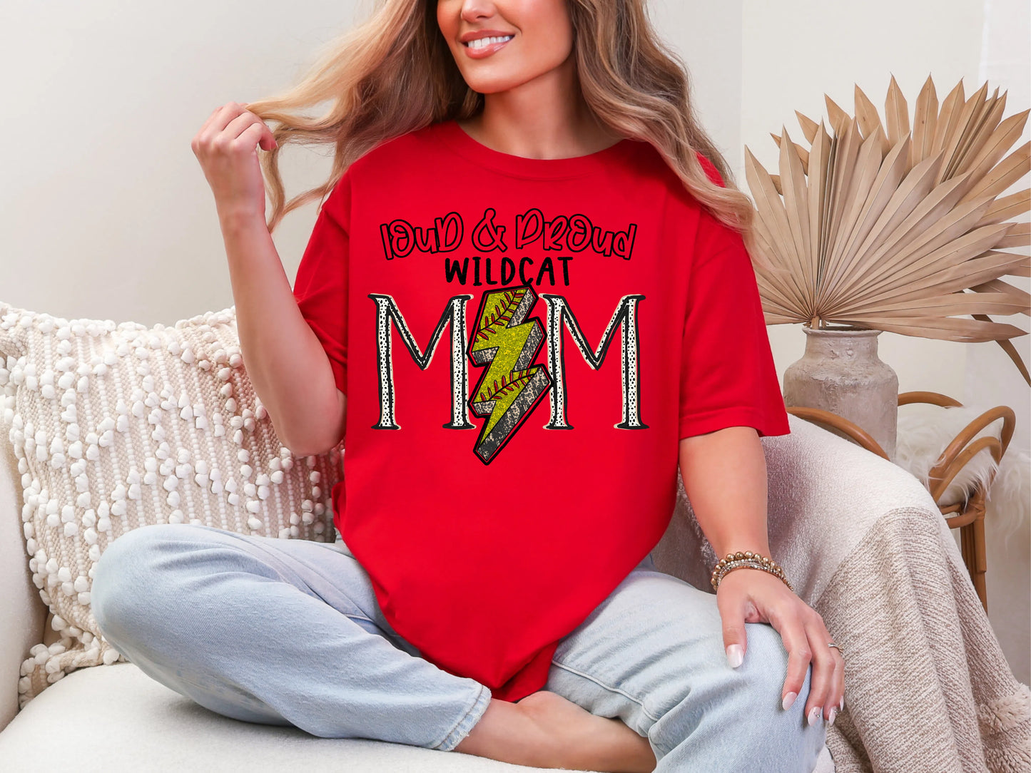Loud and Proud Softball Mom'wildcat DTF TRANSFER