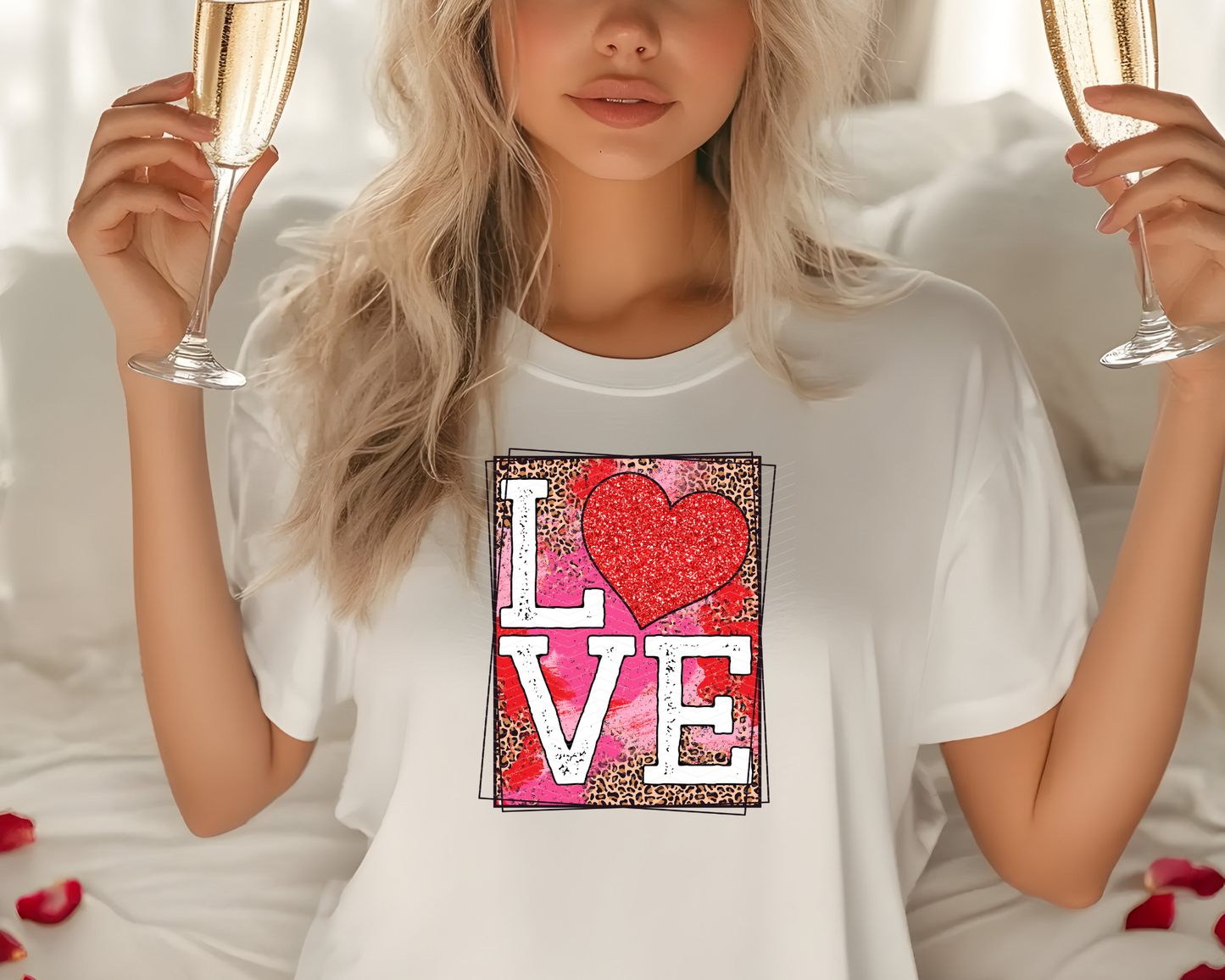 Love Box Grunge Leopard DTF TRANSFER