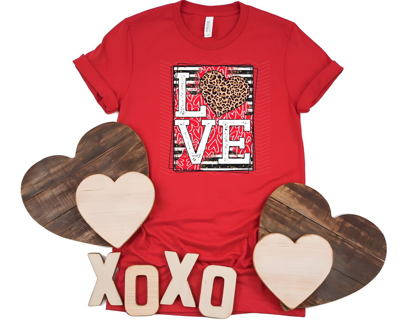 Love Box Leopard Stripe DTF TRANSFER