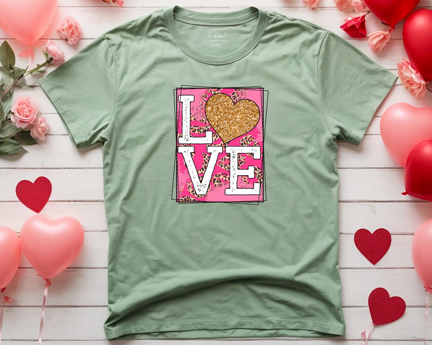 Love Box Pink Leopard Kiss DTF TRANSFER