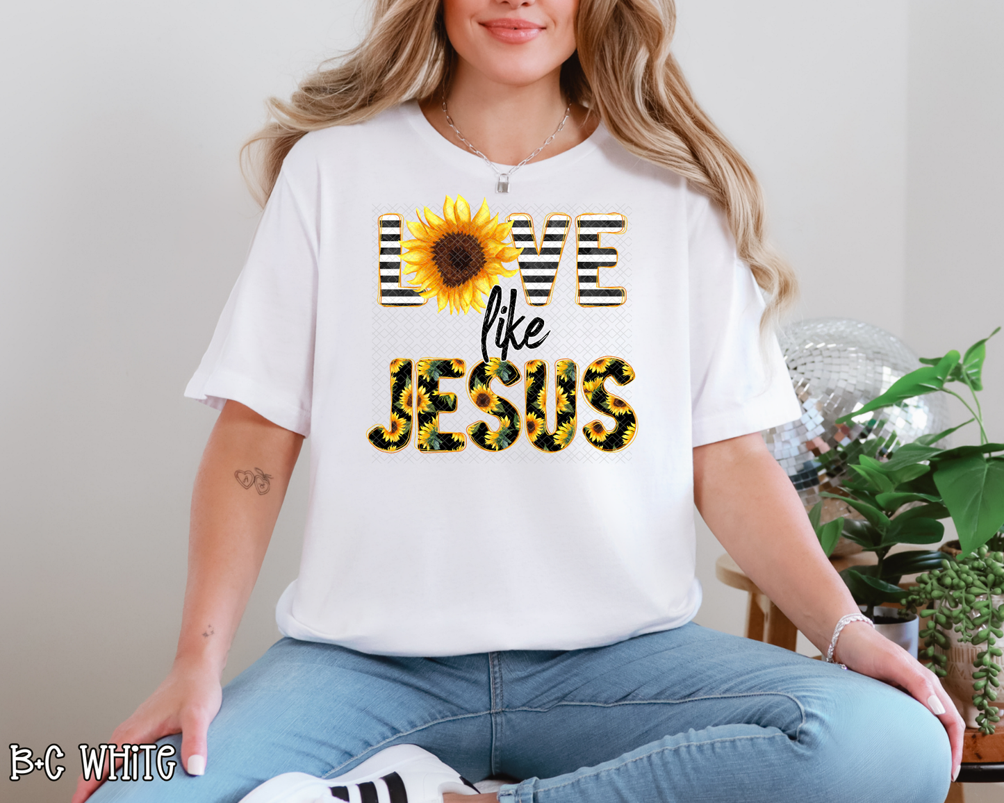 Love Like Jesus Sunflowers DTF TRANSFER