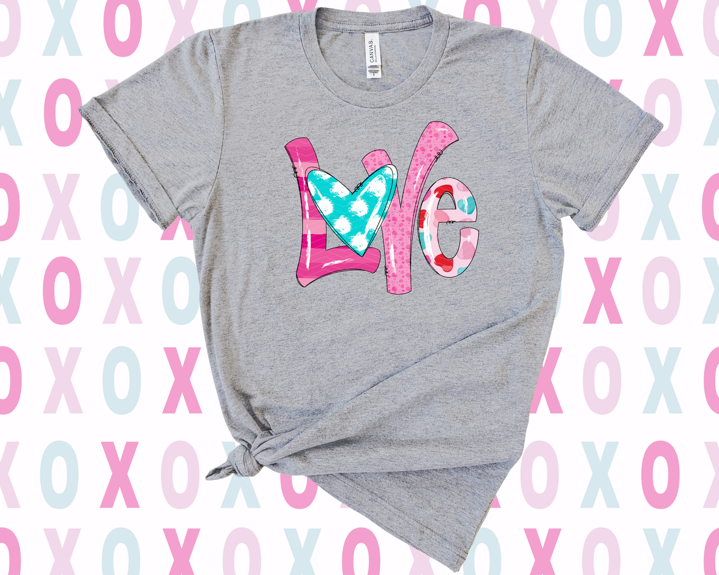 Love Pink Teal DTF TRANSFER