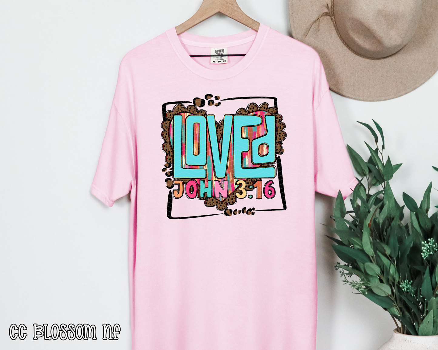 Loved Brushstroke & Leopard DTF TRANSFER