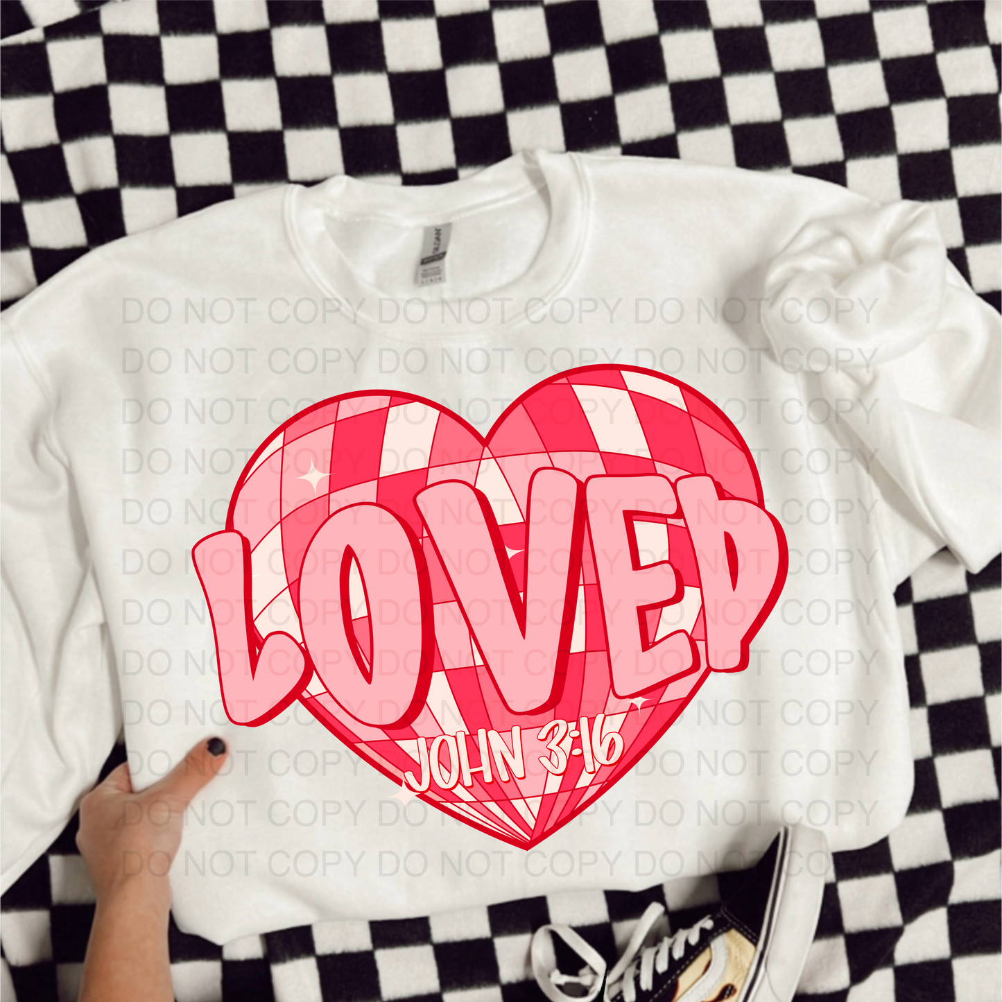 Loved Disco Heart DTF TRANSFER