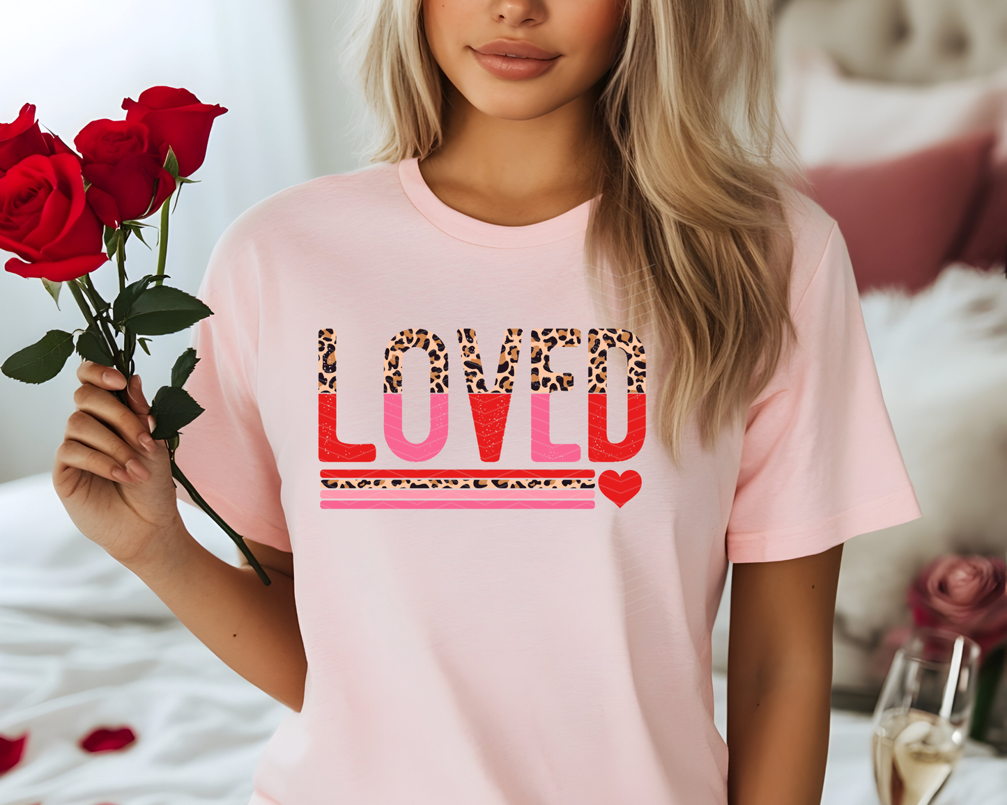 Loved Leopard Top DTF TRANSFER