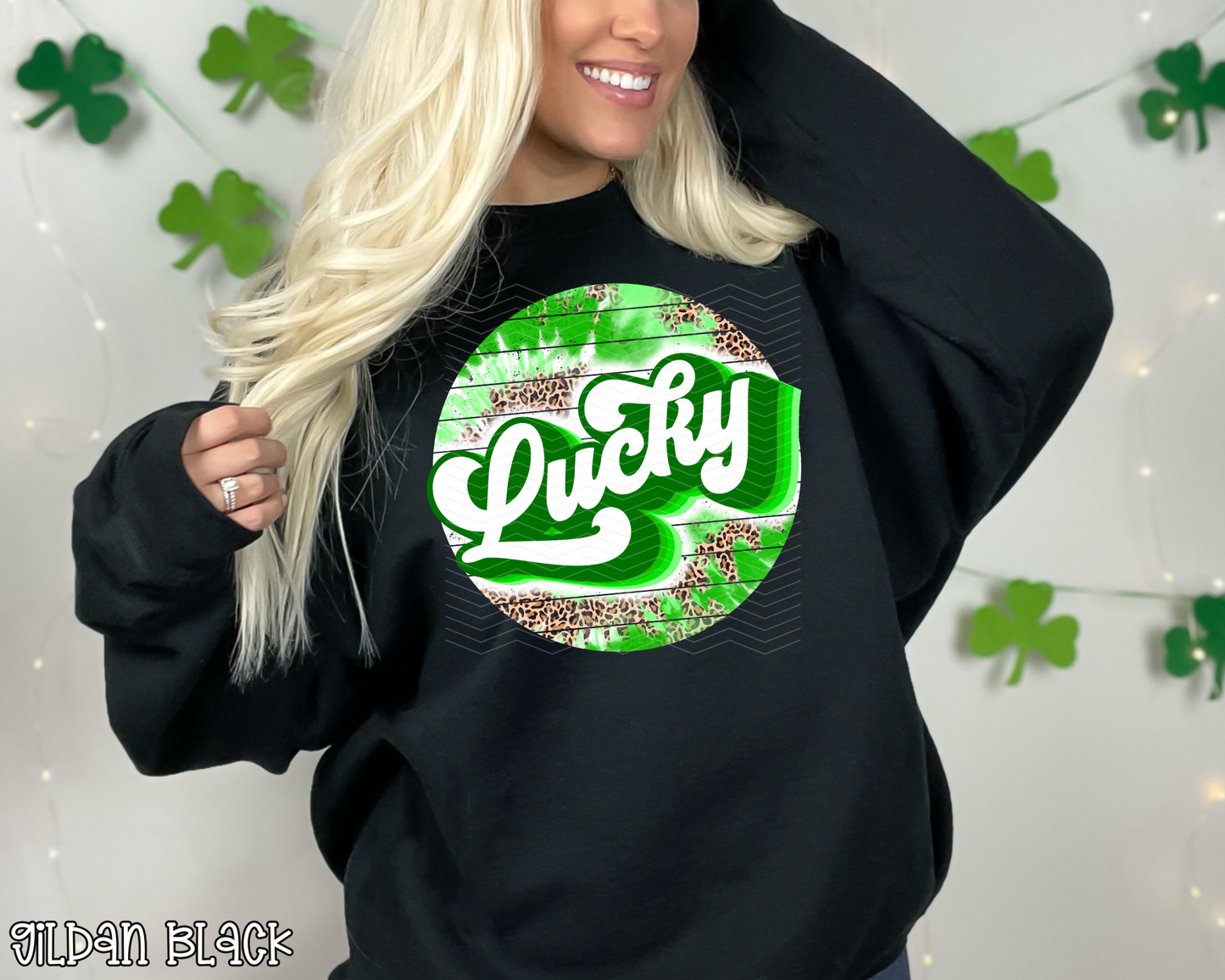 Lucky Leopard Tie-Dye Circle DTF TRANSFER