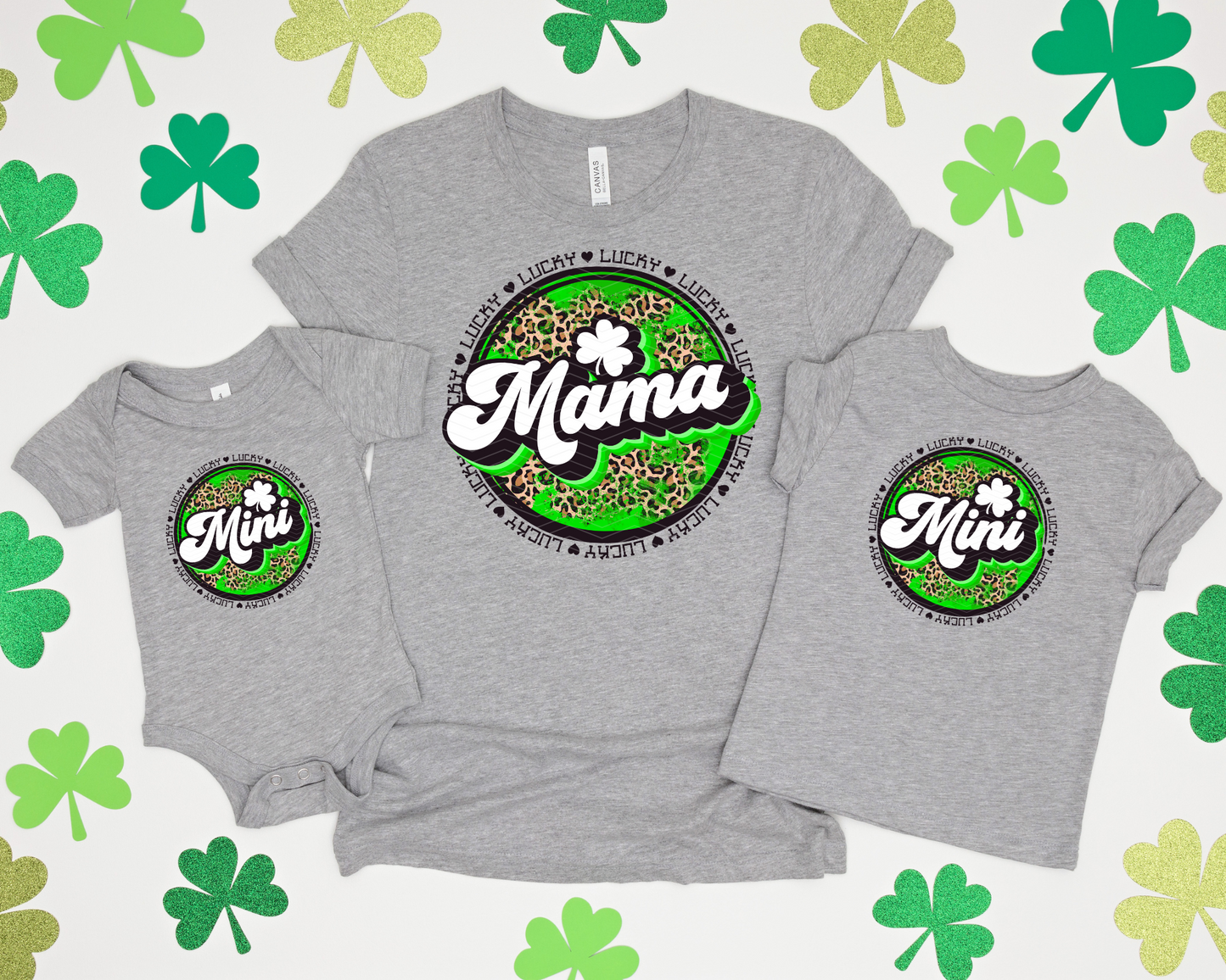Lucky Mama & Mini St Patrick's Circle DTF TRANSFER