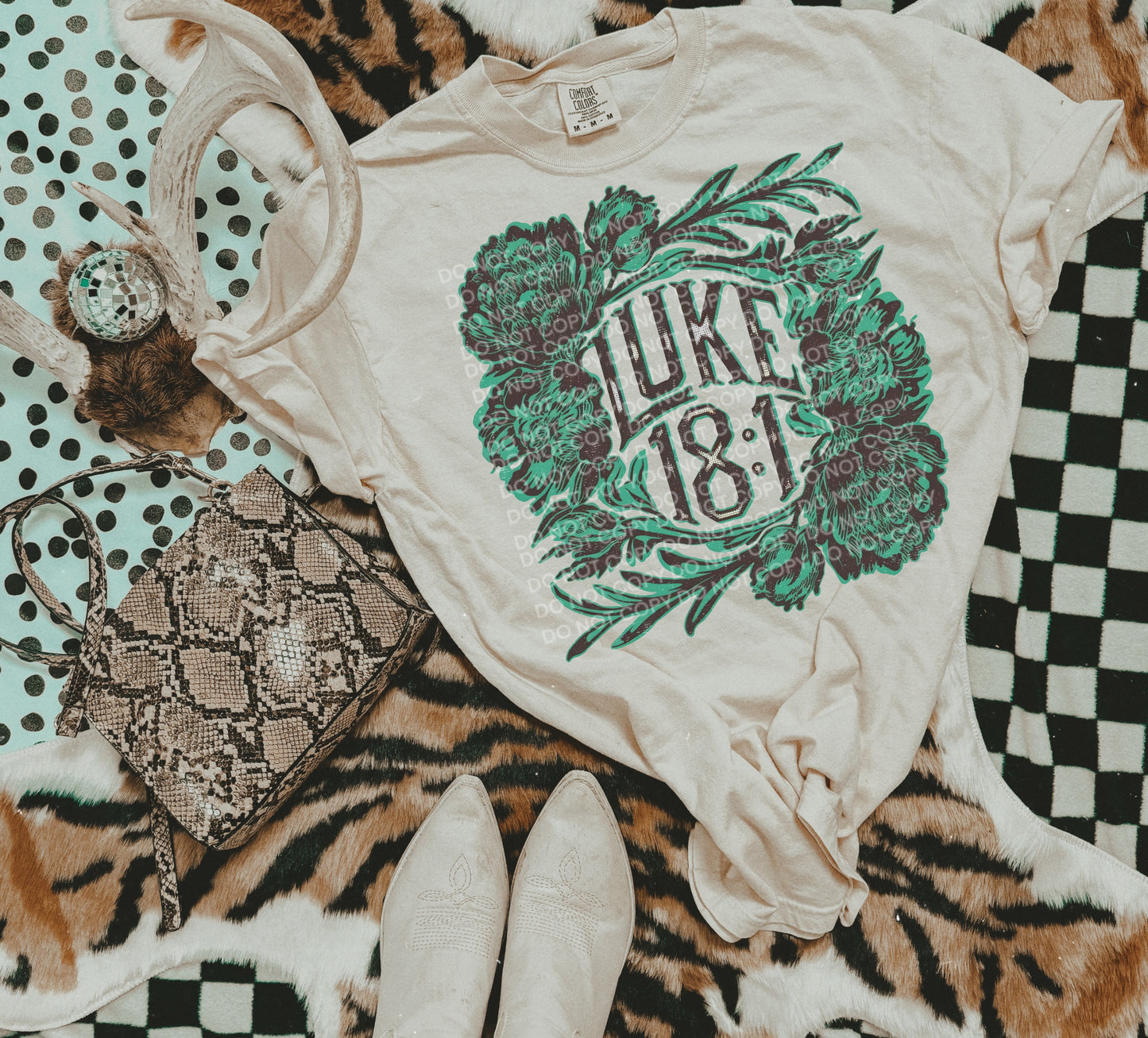 Luke 18 1 Floral DTF TRANSFER