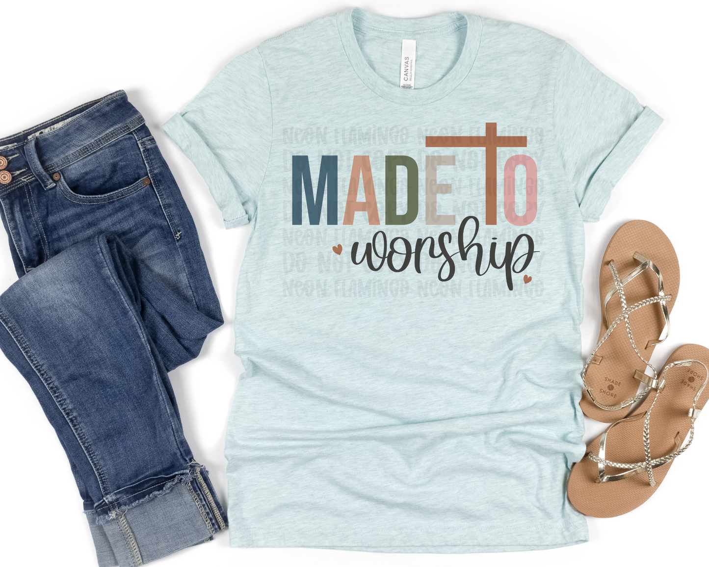 Made to Worship Pastel DTF TRANSFER