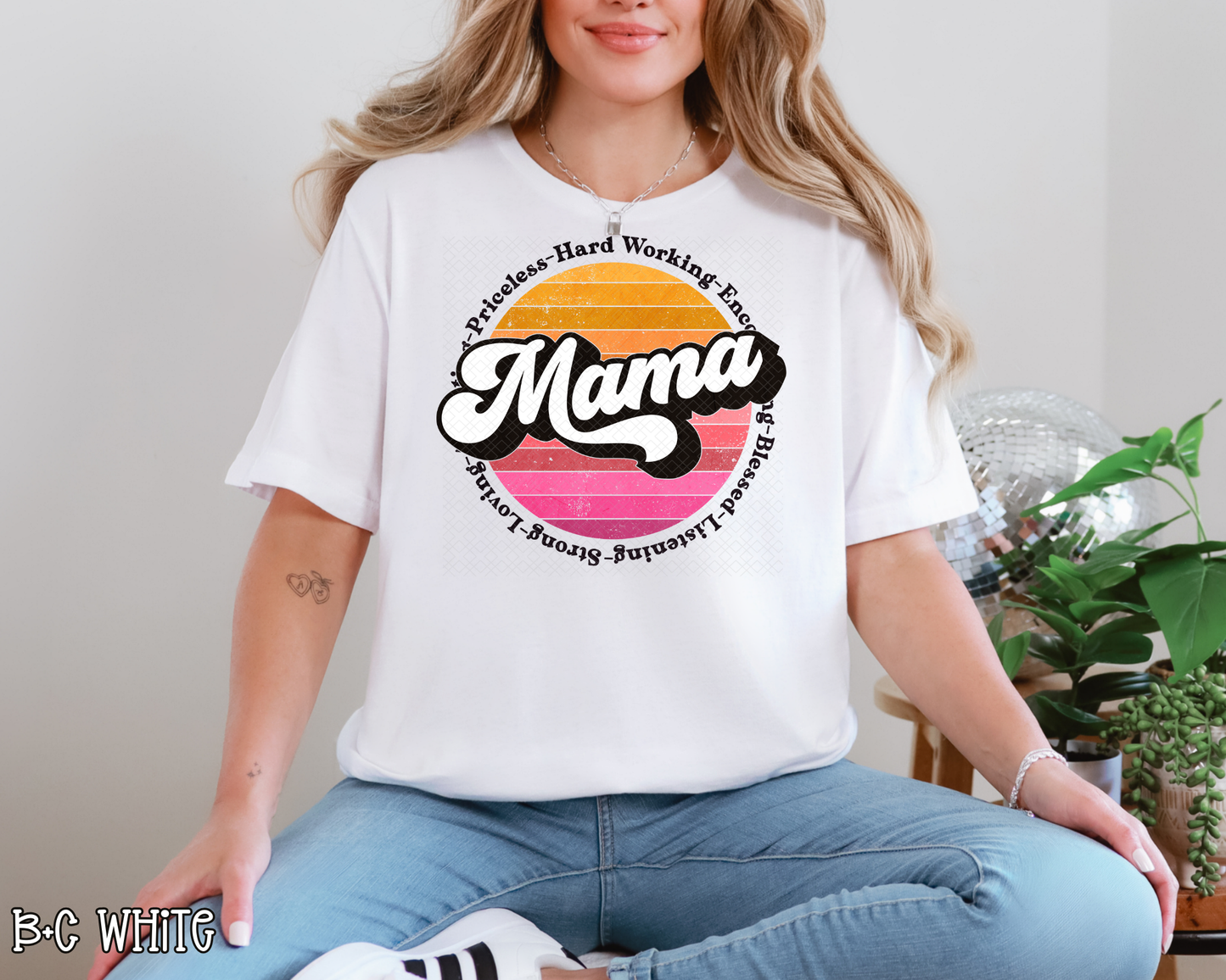 Mama Circle Pink DTF TRANSFER
