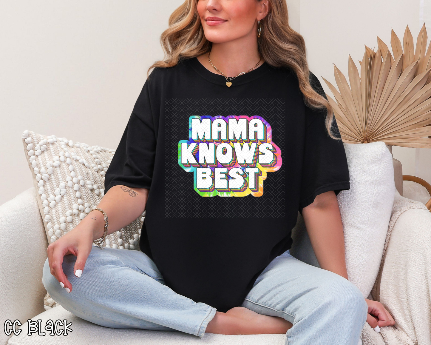 Mama Knows Best Tie-Dye DTF TRANSFER