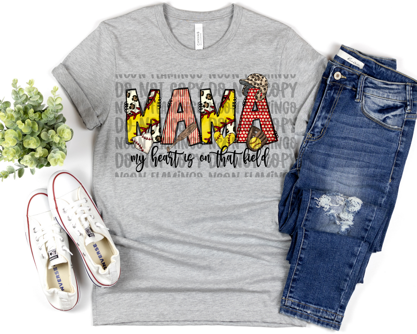 Mama My Heart is on That Field | Softball | DTF TRANSFER