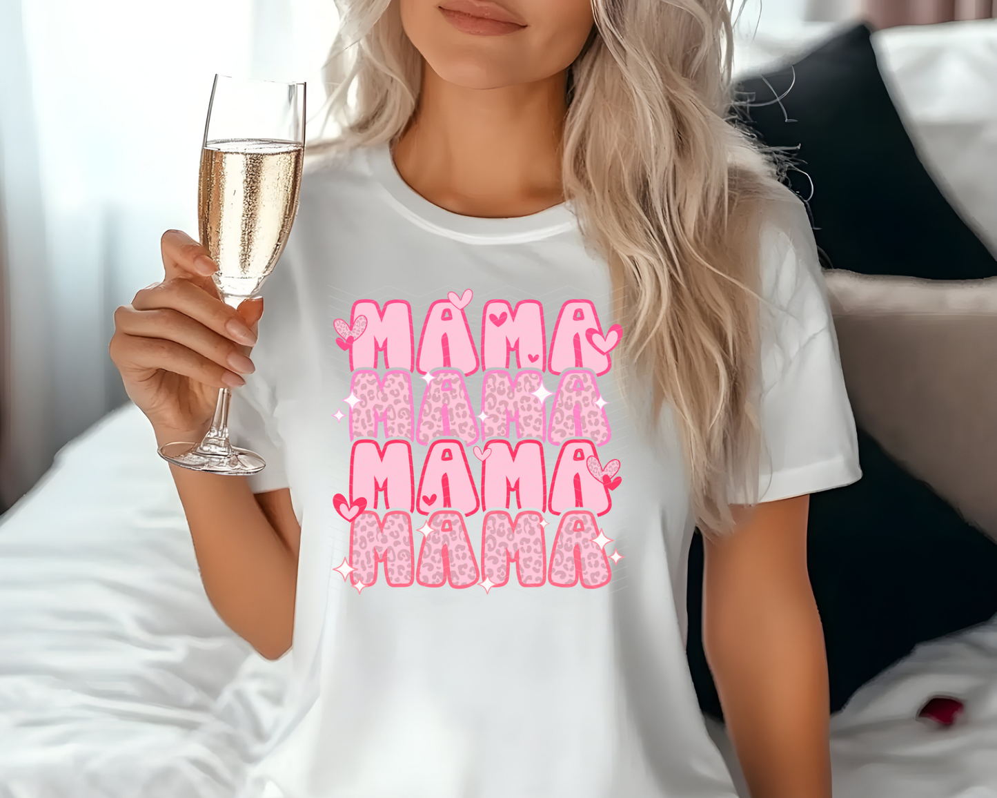 Mama Stacked Leopard DTF TRANSFER