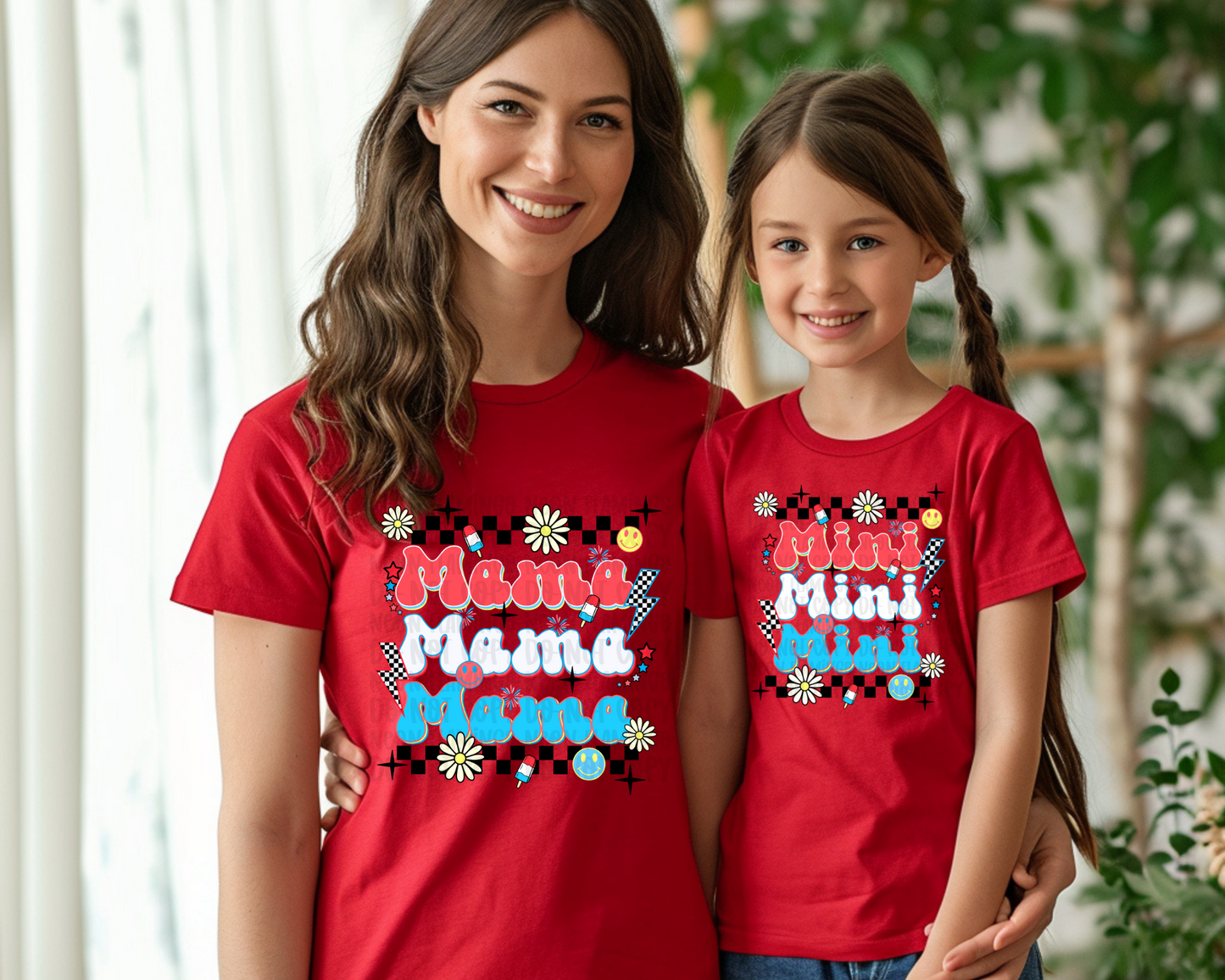 Mama & Mini 4th of July Retro DTF TRANSFER
