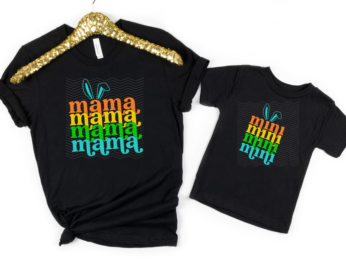 Mama & Mini Stacked Neon DTF TRANSFER