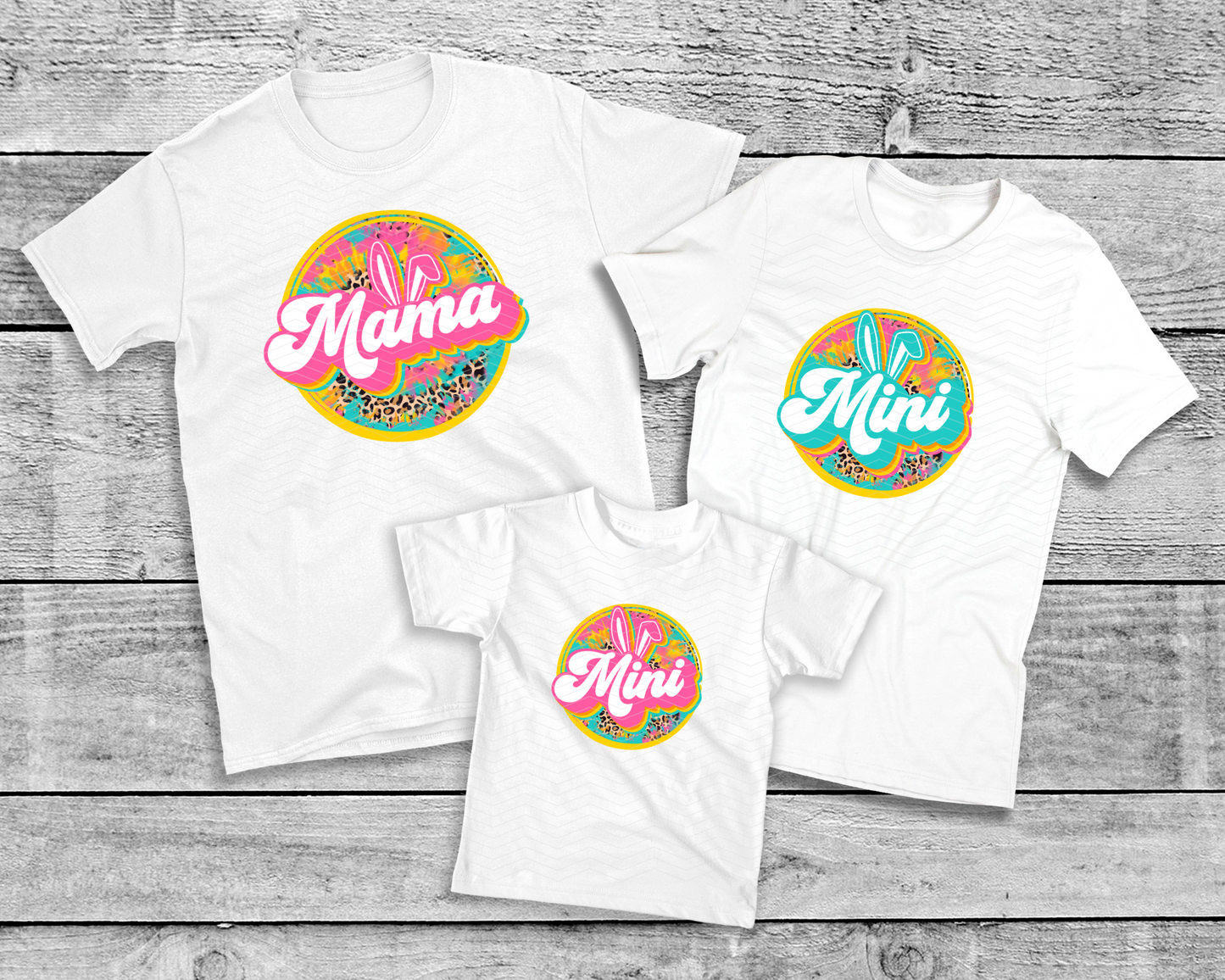 Mama & Mini Leopard Tie-Dye Circle DTF TRANSFER