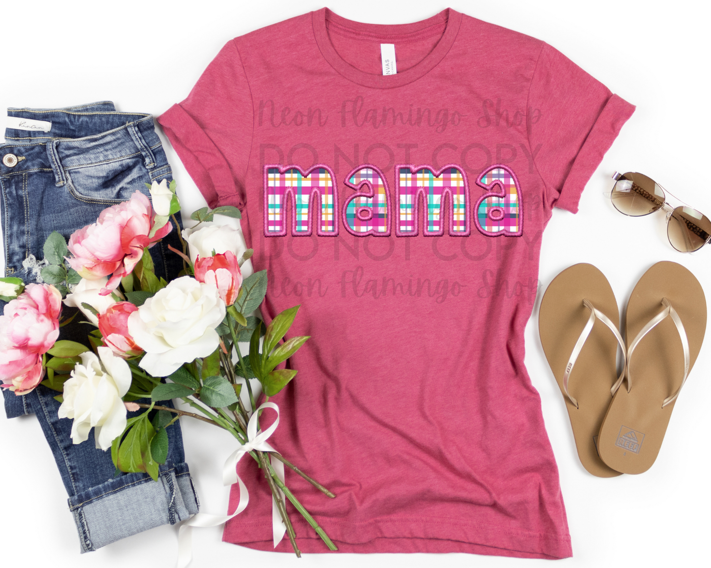 Mama Faux Embroidery DTF TRANSFER