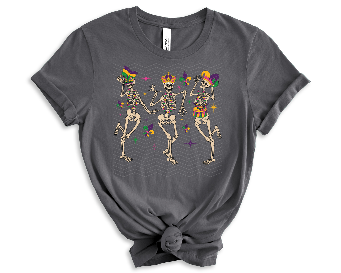 Mardi Gras Dancing Skellies DTF TRANSFER