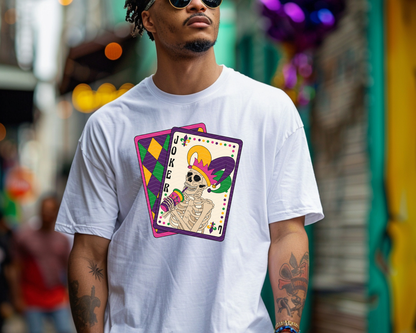 Mardi Gras Joker DTF TRANSFER