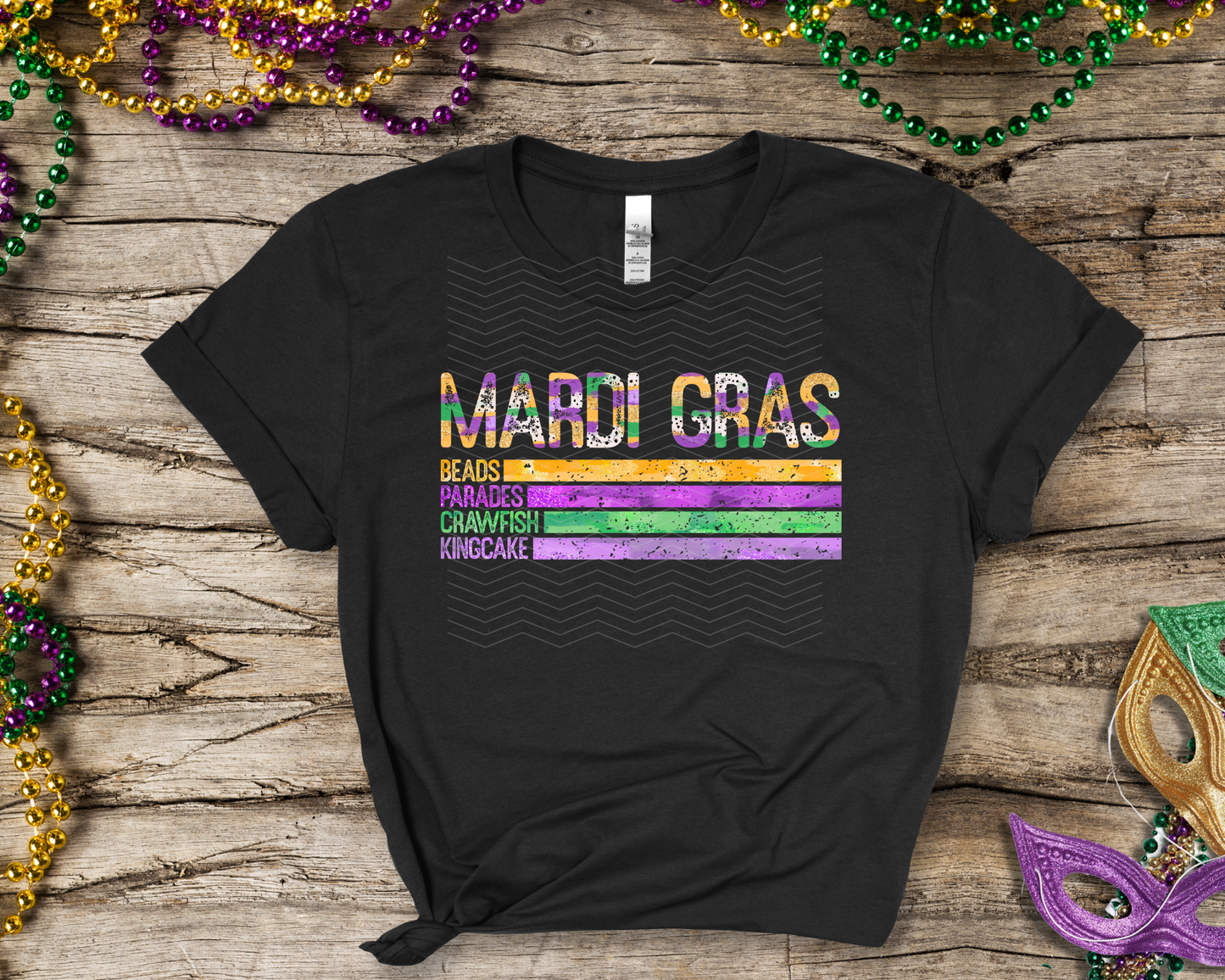 Mardi Gras Stripes DTF TRANSFER