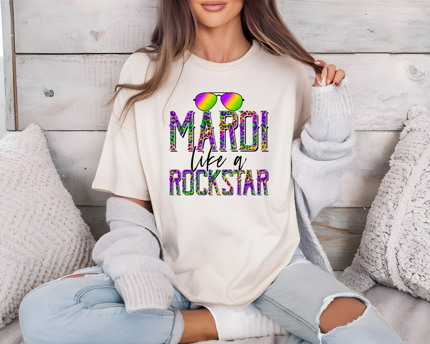 Mardi Like A Rockstar Sunglasses | 2 Styles | DTF TRANSFER