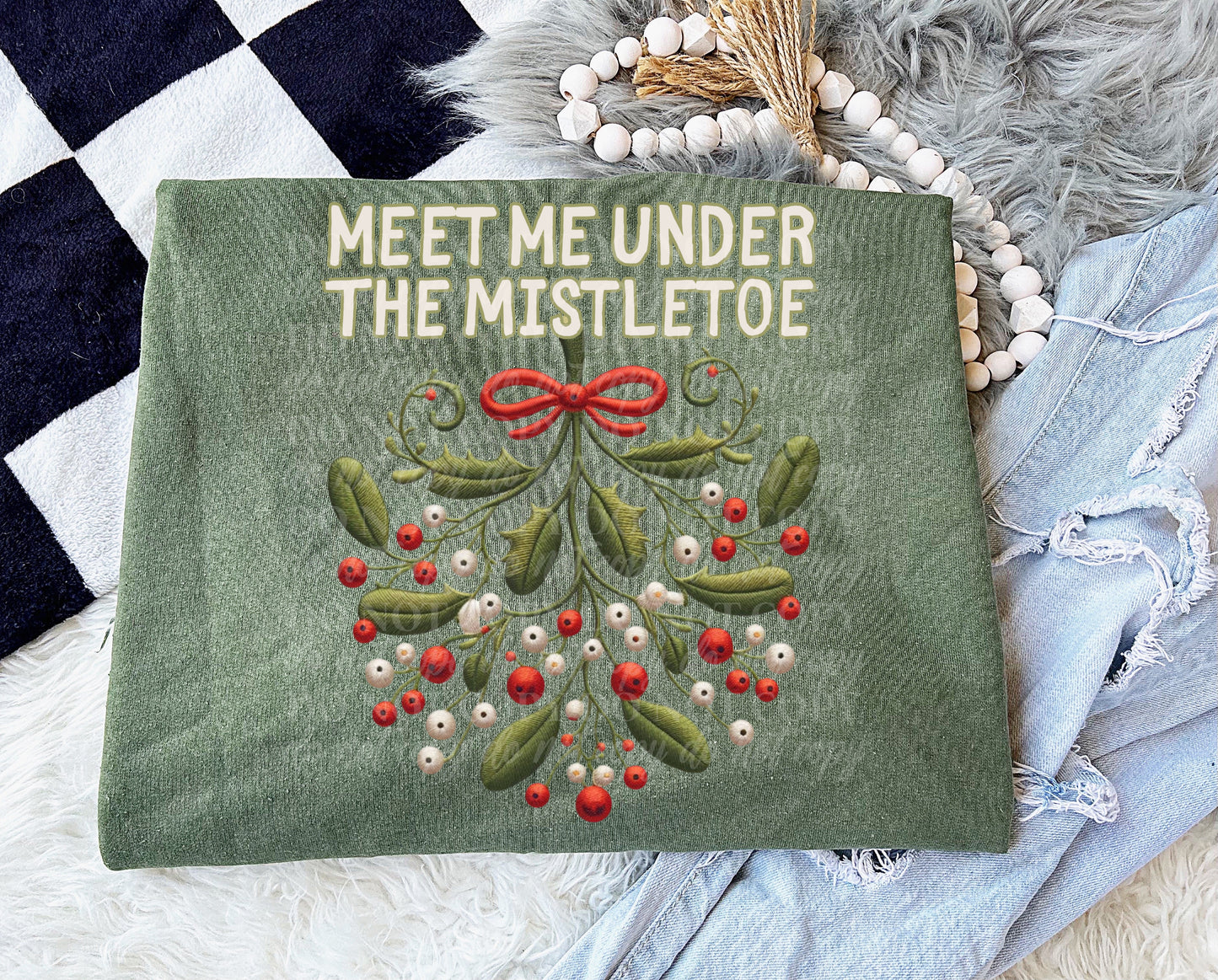 Meet Me Under The Mistletoe DTF TRANSFER