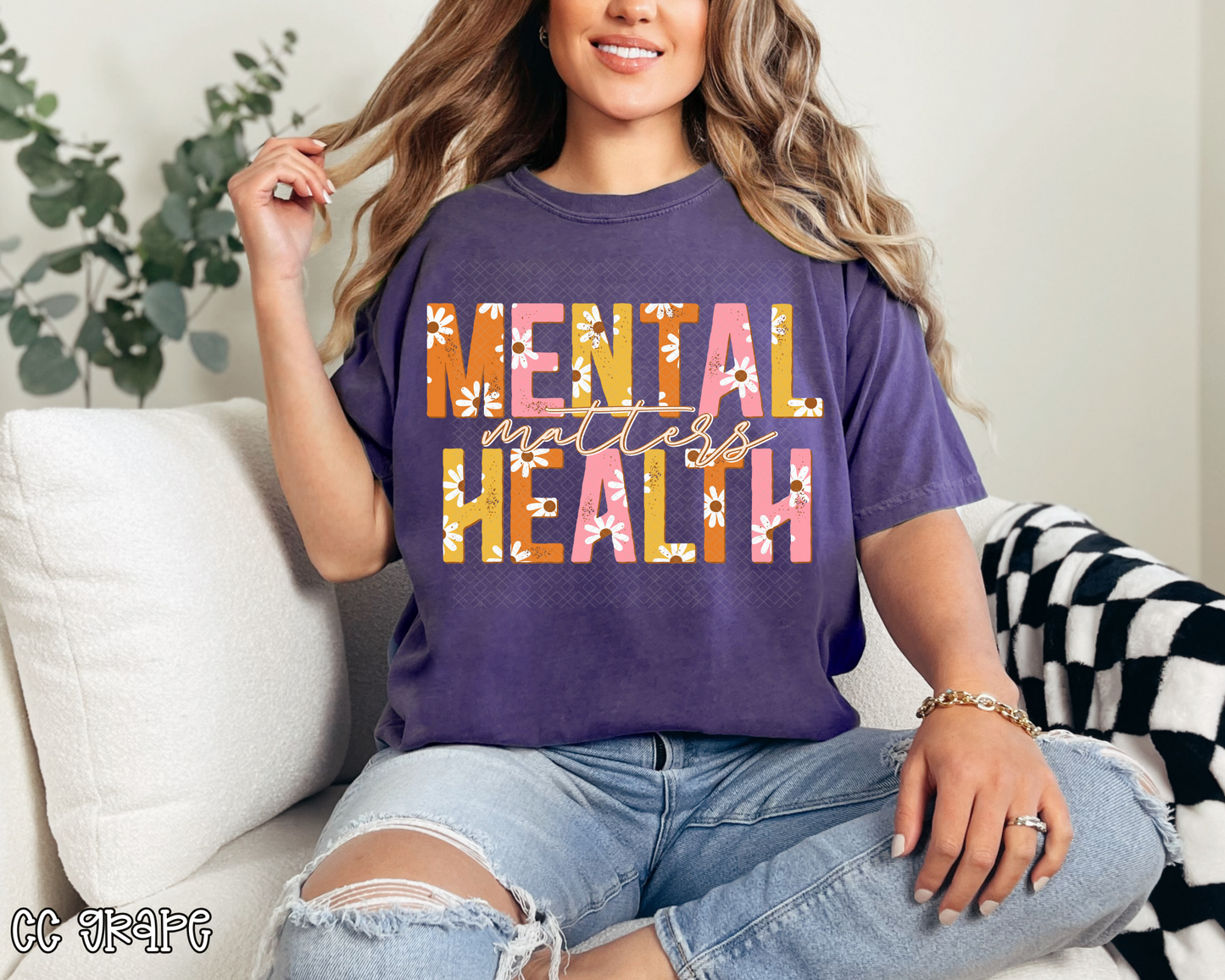 Mental Health Matters Retro Daisy