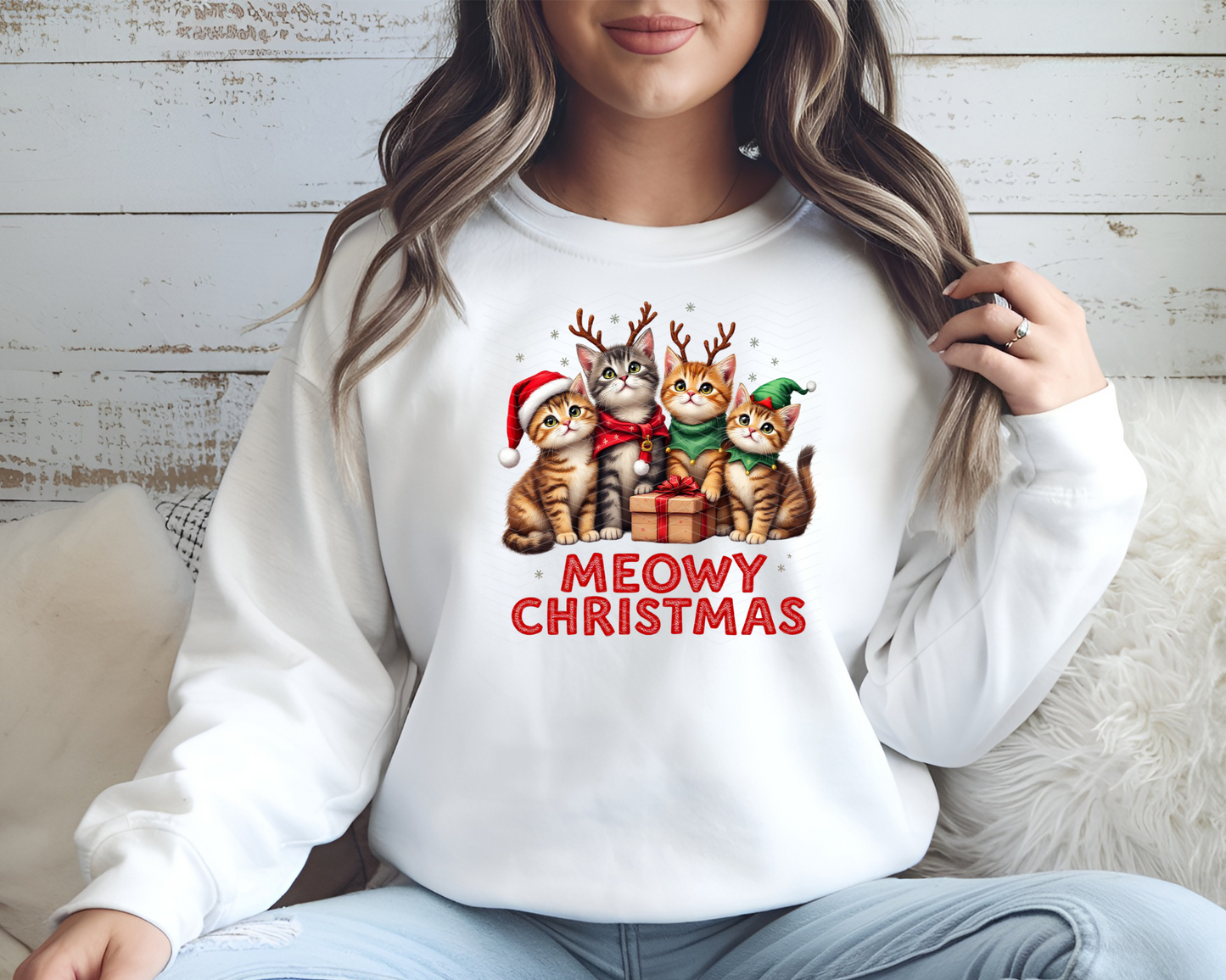 Meowy Christmas Cats DTF TRANSFER