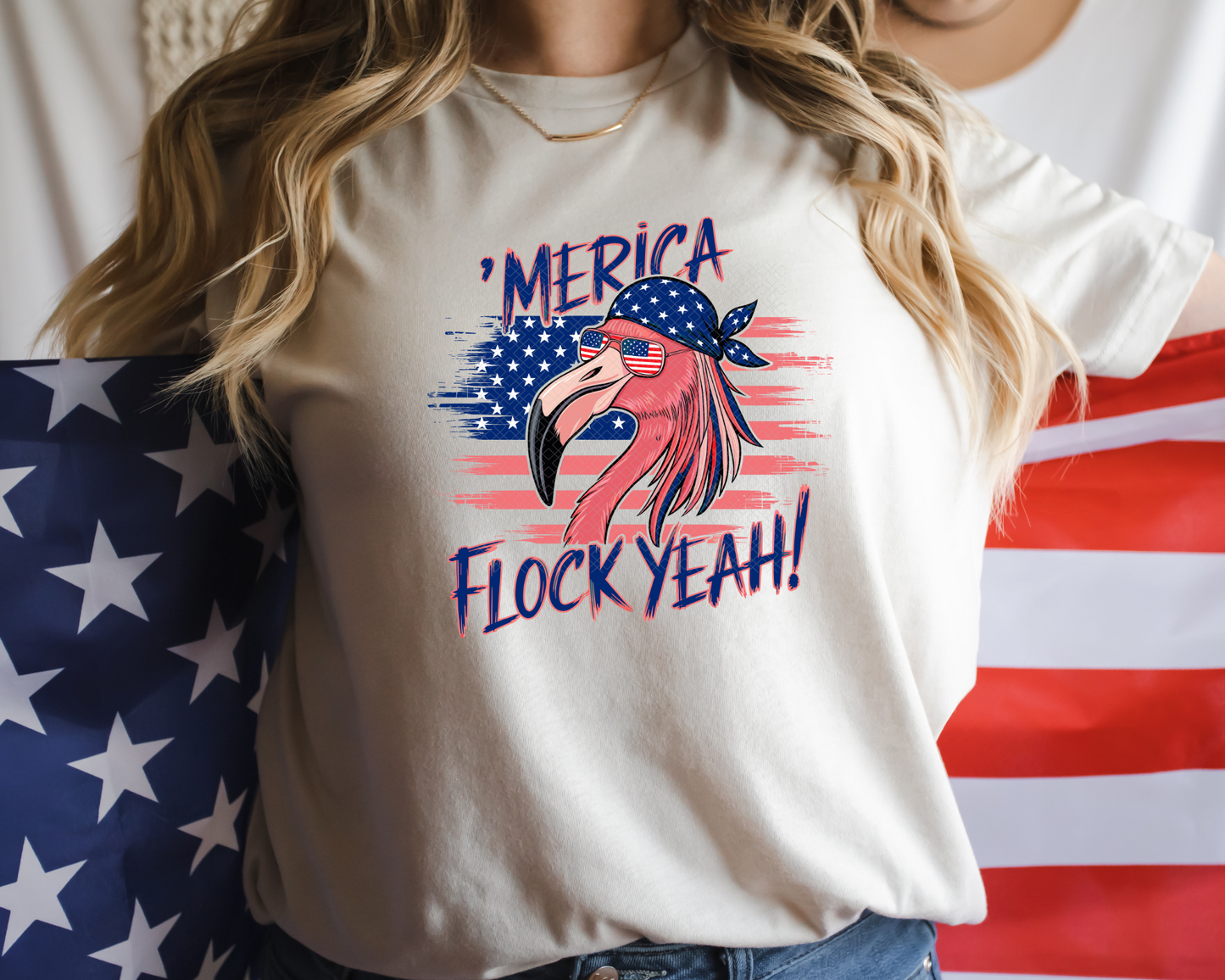 Merica Flock Yeah! DTF TRANSFER